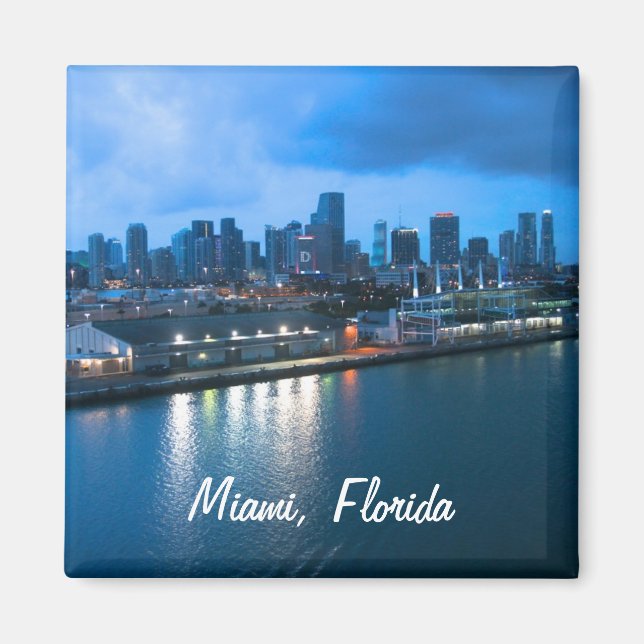Customise Port of Miami photo Magnet (Front)