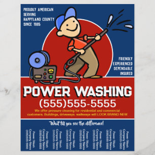 Customise. Pressure Cleaning Power Washing Promo  Flyer