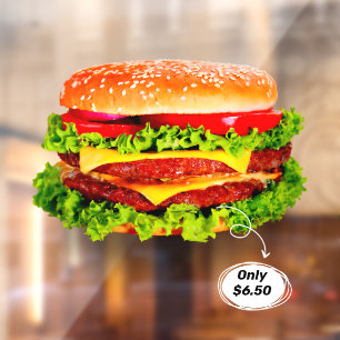 Customise Price Double Cheeseburger Deluxe Advert