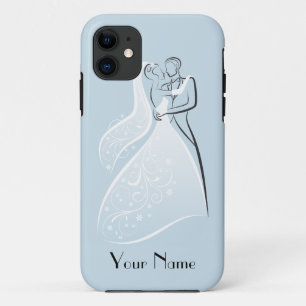 Customise Product Blue Retro Wedding Dancers Coord iPhone 11 Case