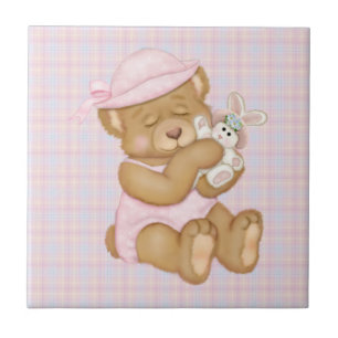 Customise ProductTeddy Girl Easter Tile