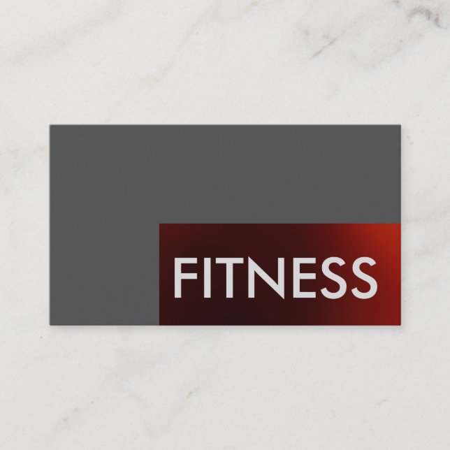 Customise Professional Fitness Sport Business Card (Front)