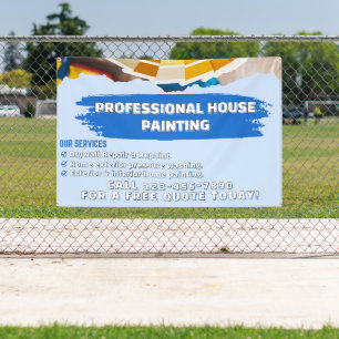 Customise Professional House Painting Fence Banner