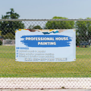 Customise Professional House Painting Fence Banner