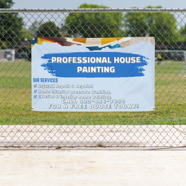 Customise Professional House Painting Fence Banner (Insitu)