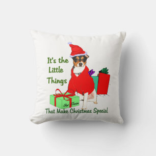 Customise PrRat Terrier Christmas Cushion