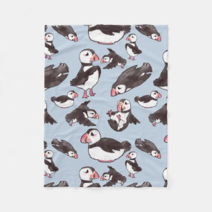 Customise Puffin Baby Fleece Blanket