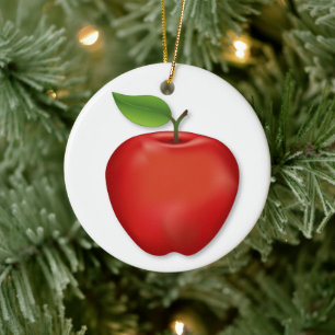 Customise Red Apple Ornament