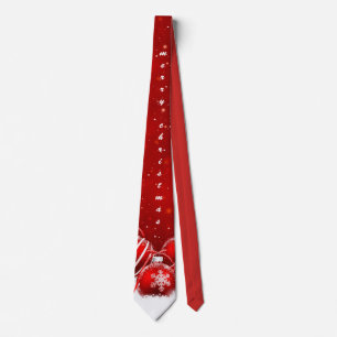 Customise Red Christmas Tie