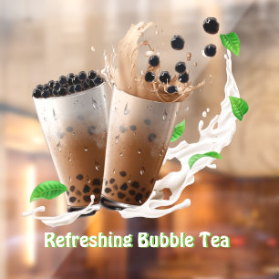 Customise Refreshing Boba Bubble Tea Advert Front
