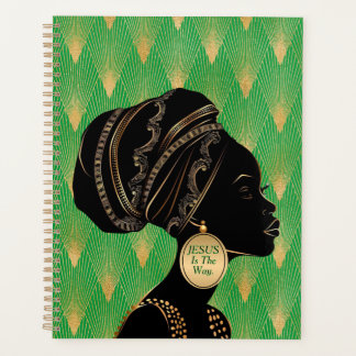 Customise Religious Quote, African American Woman Planner