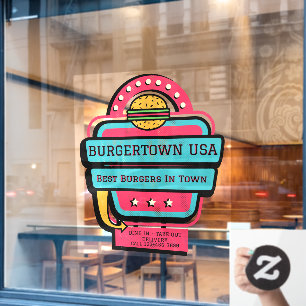 Customise Retro Burger Restaurant Front