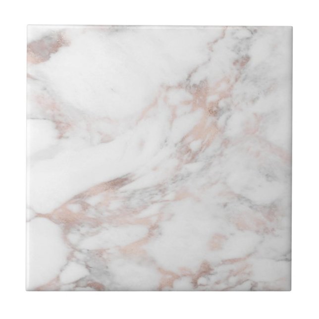 Customise Rose Gold Marble Professional Template Tile (Front)