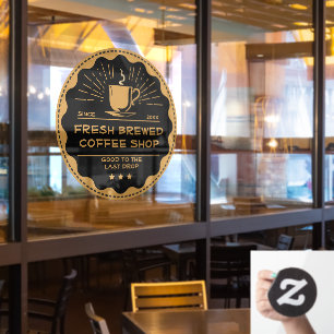 Customise Rustic Coffee Shop Cup Business Front  