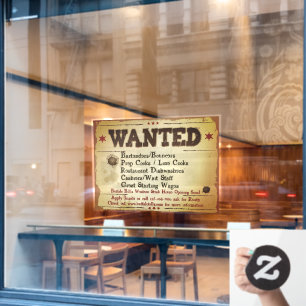 Customise Rustic Western Restaurant Help Wanted