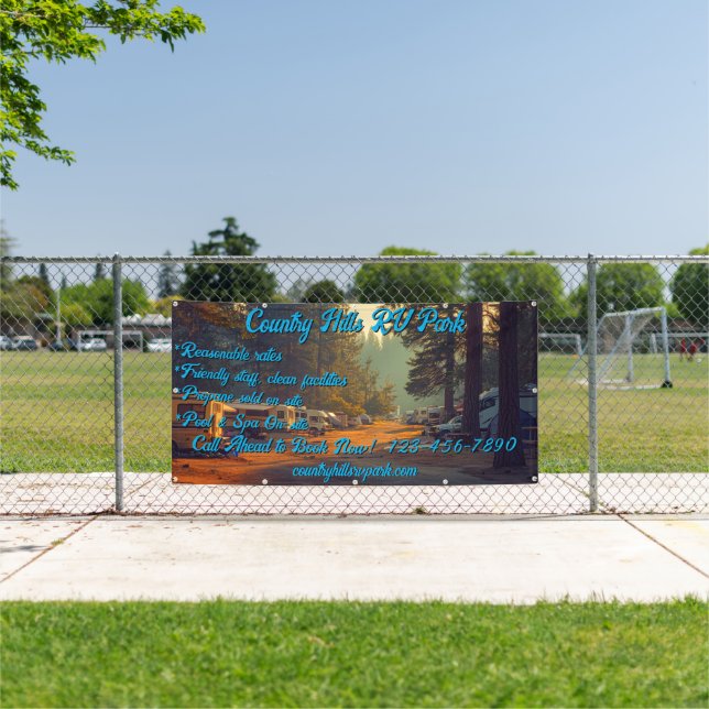 Customise RV Park Campground Highway  Banner (Insitu)