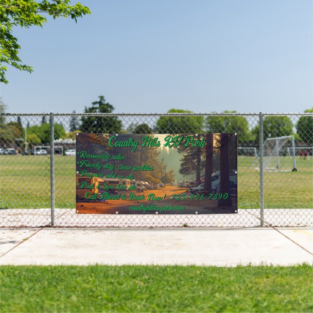 Customise RV Park Campground Highway  Banner (Insitu)