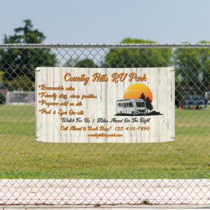 Customise RV Park Campsite Highway Banner
