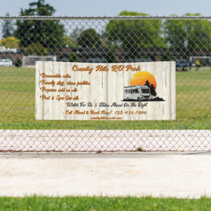Customise RV Park Campsite Highway Banner