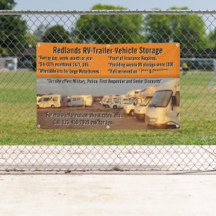 Customise RV Trailer Vehicle Storage Lot  Banner