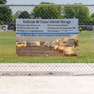 Customise RV Trailer Vehicle Storage Lot Banner