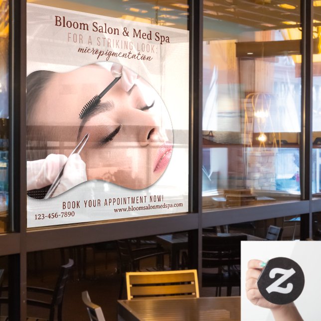 Customise Salon Med Spa Micropigmentation Makeup (Restaurant Window)