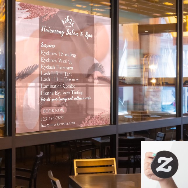 Customise Salon Spa  Lashes Eyelashes Services (Restaurant Window)