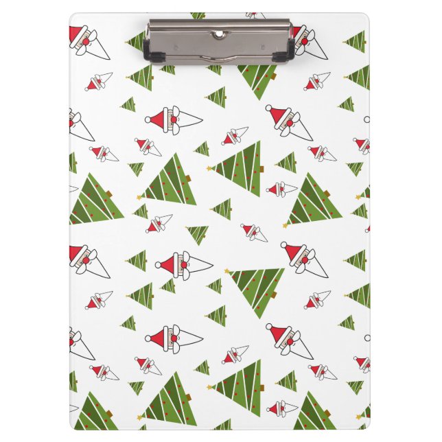 Customise Santa and Christmas Tree Clipboard (Front)