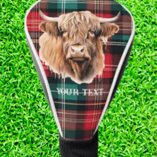 Customise Scottish HIGHLANDER COW Golf Head Cover