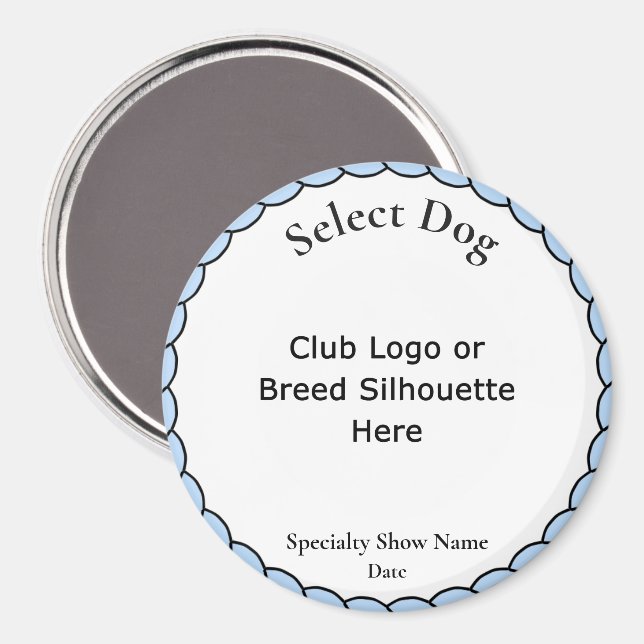 Customise Select Dog Award Magnet (Front/Back)