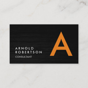 Customise Simple Plain Monogram Business Card
