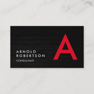 Customise Simple Plain Monogram Business Card