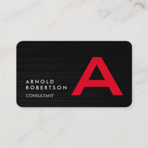 Customise Simple Plain Monogram Business Card