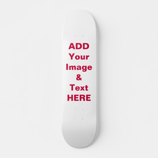 Customise Skateboard Add Image & Text Instructions (Front)