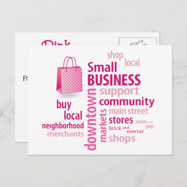 Customise Small Business  Postcard (Front/Back)