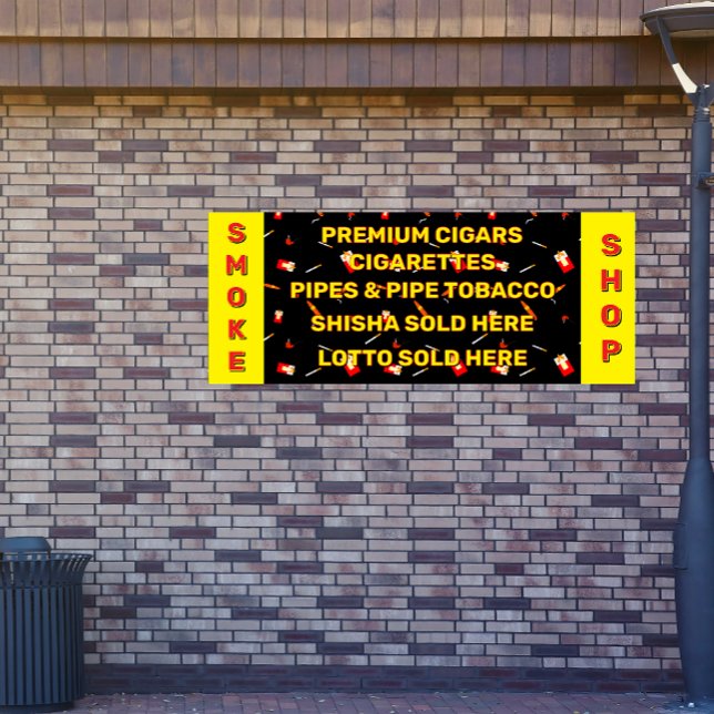 Customise Smoke Shop Cigarettes Cigars Tobacco  Banner (Creator Uploaded)