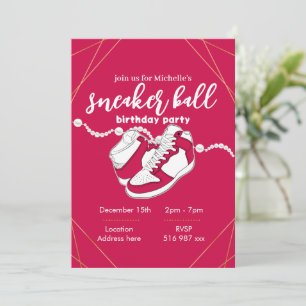 Customise sneaker ball invitation template