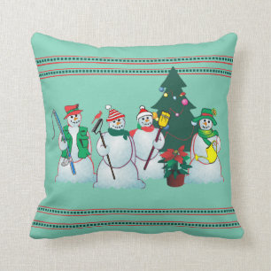 Customise Snowmen reversable pillow