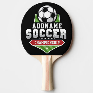 Customise Soccer ADD TEXT Varsity Team Player Ping Pong Paddle