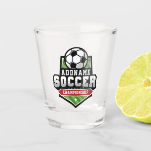 Customise Soccer ADD TEXT Varsity Team Player Shot Glass