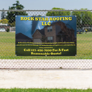 Customise Storm Tornado Repair Business Roadway Banner