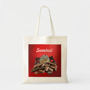 Customise Sweetest Day Chocolate Chipmunk Tote Bag
