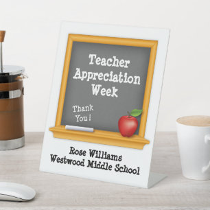 Customise Teacher Appreciation Week Thank You Pedestal Sign