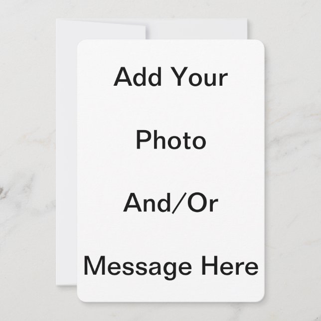 Customise Template Blank 5 x 7 Basic White Cards (Front)