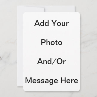 Customise Template Blank 5 x 7 Basic White Cards