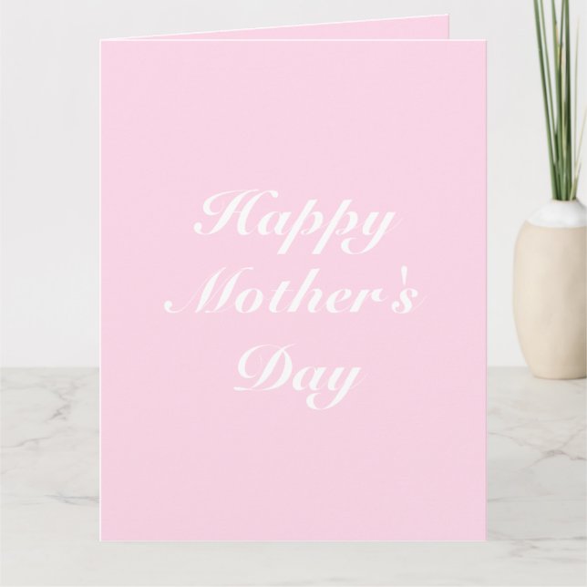 Customise text Happy Mother's Day, elegant classic Card (Front)