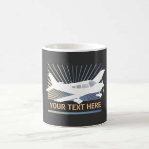 Customise Text - Low Wing Aeroplane Coffee Mug