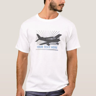 Customise Text - Low Wing Aeroplane T-Shirt