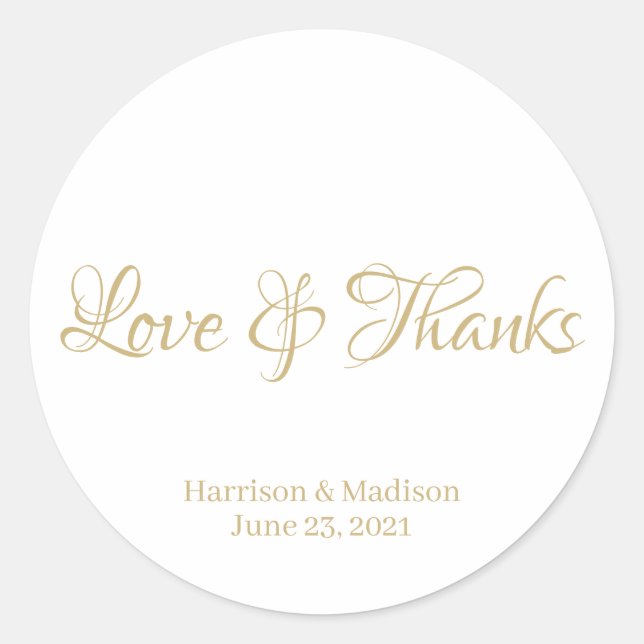 customise text Wedding gift favour tag stickers (Front)