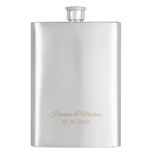 customise text Wedding gift favours Hip Flask